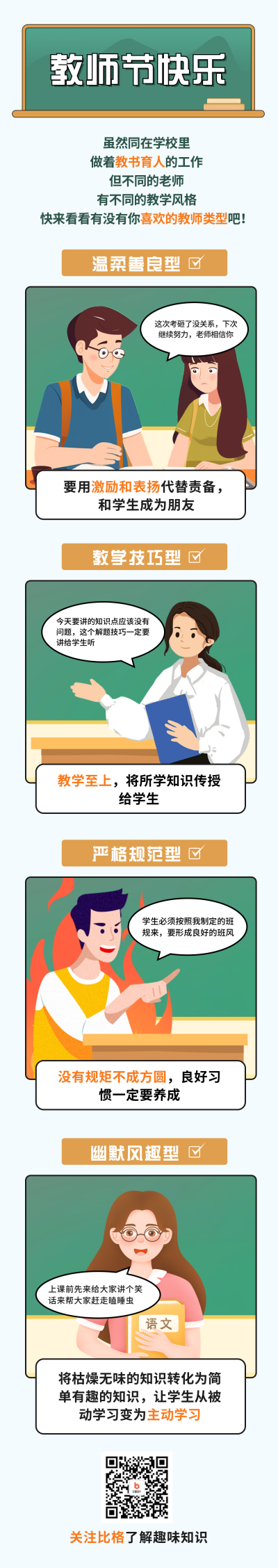 教师节插画条漫 模板ID:56823
