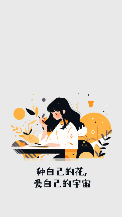 加油励志女孩手机壁纸 模板ID:58730
