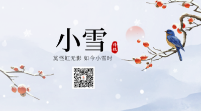 小雪节气二维码 模板ID：59657