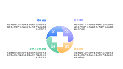 渐变四项并列关系图例 模板ID：59844