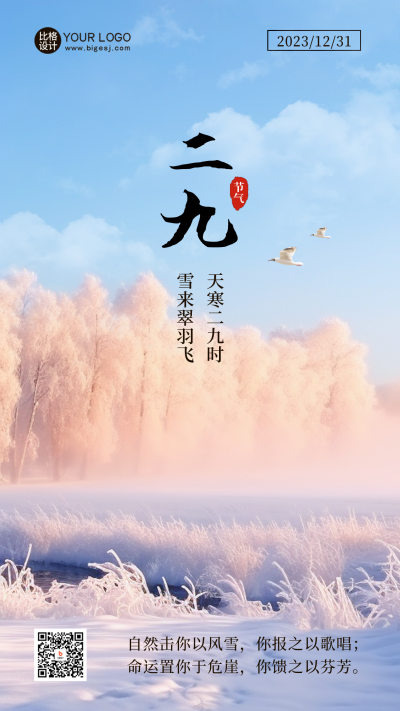 二九实景海报 模板ID:60539