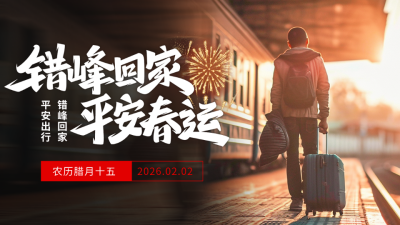 春运实景宣传公众号图片封面 模板ID：61391