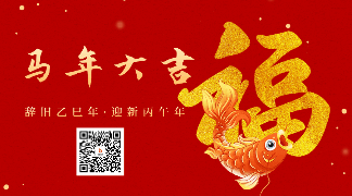 春节过年喜庆锦鲤祝福动态二维码 模板ID：62081