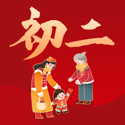 正月初二年俗公众号次图 模板ID：62778
