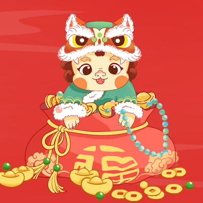 手绘可爱龙年卡通头像 模板ID：62929