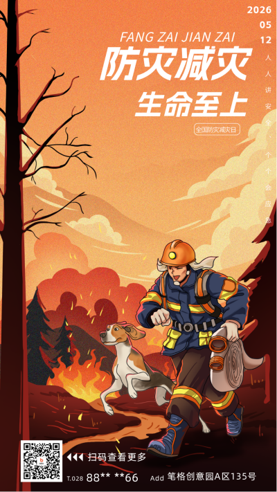 防灾减灾宣传海报 模板ID：65131