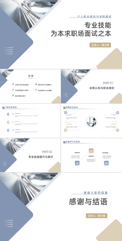 专业技能为本职场面试之本PPT 模板ID:68271