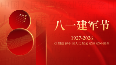 建军节祝福宣传公众号新图文封面图 模板ID：68602