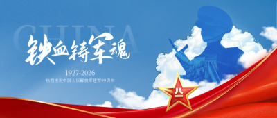 八一建军节宣传封面首图 模板ID：68615