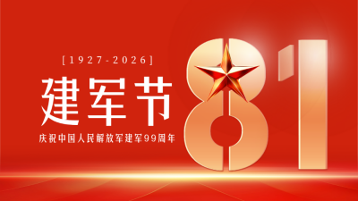 建军节祝福公众号新图文封面图 模板ID：68668