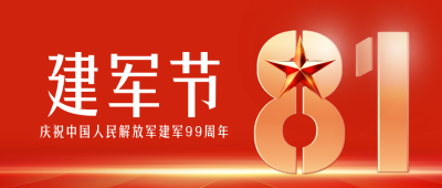 建军节祝福公众号首图 模板ID：68670