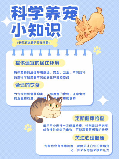 科学养宠小知识小红书封面 模板ID：69061