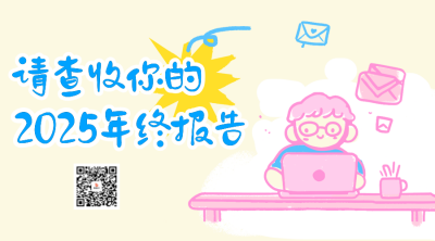 年终总结报告手绘风二维码 模板ID：71368