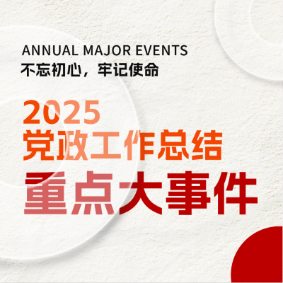 党政工作年终总结方形海报 模板ID：72954