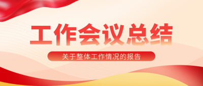 政务工作会议总结报告简约封面首图 模板ID：75691