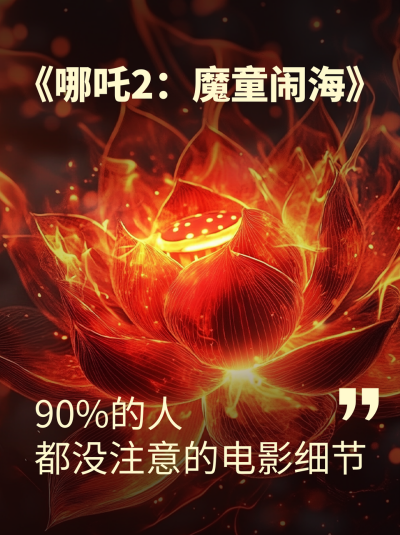 哪吒电影赏析小红书封面 模板ID：75717