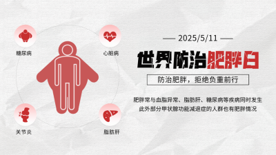 世界防治肥胖日健康科普公众号图文封面 模板ID：763341