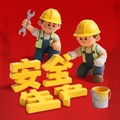 安全生产3D风格宣传公众号次图 模板ID：764780