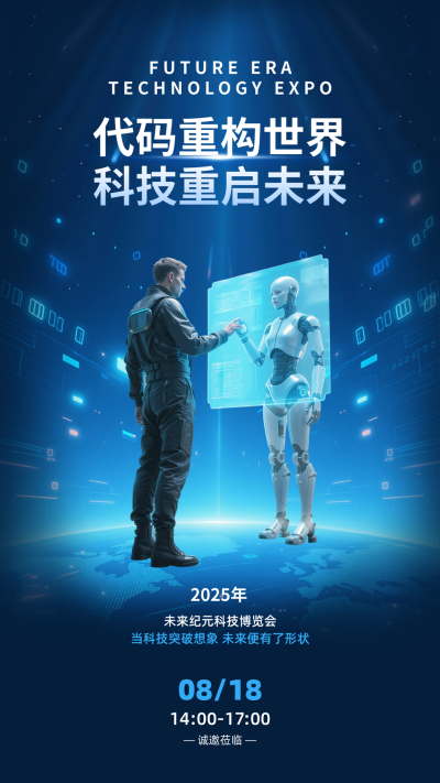 未来科技博览会手机宣传海报 模板ID:765796