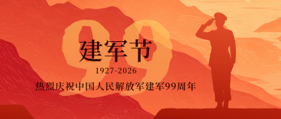 建军节周年祝福公众号首图 模板ID：766564