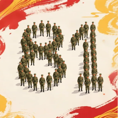 插画抗战胜利81周年公众号次图 模板ID：767700