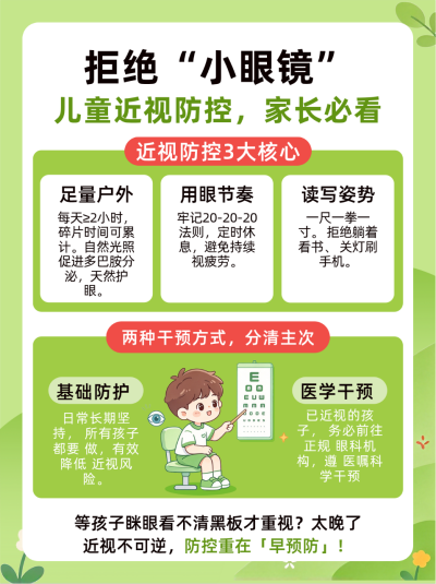 儿童预防近视笔记封面 模板ID:9917616