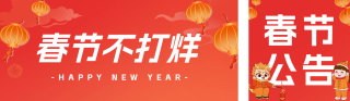 春节公告活动通知宣传双封面套图 模板ID：s2674