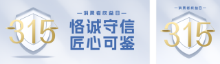 蓝色315消费者日宣传公众号双封面 模板ID：s3046