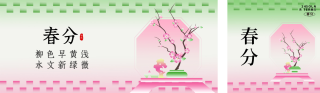 春分简约风宣传公众号双封面 模板ID:s3063