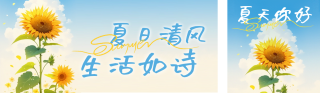夏天你好清新文艺日签公众号双封面 模板ID：s3250