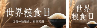 世界粮食日珍惜粮食公众号双封面 模板ID:s4132