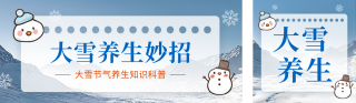 大雪养生知识科普公众号双封面 模板ID：s4480