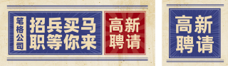 求职面试招聘大字报公众号双封面 模板ID：s4502