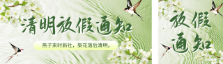 清明节放假通知宣传公众号双封面 模板ID:s5117