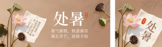 处暑节气宣传公众号双封面 模板ID:s6047