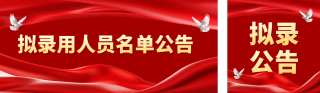 红色政务公告公示公众号双封面 模板ID:s6574