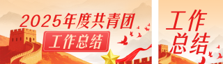 共青团年度工作总结红色简约公众号双封面 模板ID:s6798