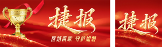 医院年度成果及获奖盘点红色简约公众号双封面 模板ID:s6834