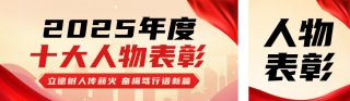 年度十大人物表彰红色简约公众号双封面 模板ID:s6853
