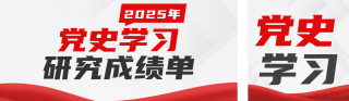 年度党史学习研究工作成绩单简约公众号双封面 模板ID:s6860