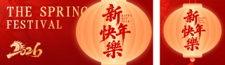红色中国风灯笼新年祝福公众号双封面 模板ID：s7297