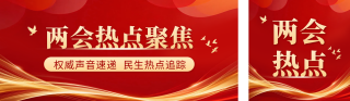 两会热点聚焦政务公众号双封面 模板ID：s7353