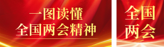 一图读懂全国两会精神红色简约公众号双封面 模板ID:s7376