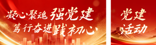 党建活动回顾红色公众号双封面 模板ID：s8030