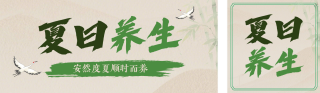 夏季健康养生简约公众号双封面 模板ID:s8111