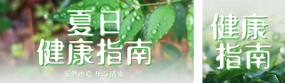 夏季健康指南绿色公众号双封面 模板ID:s8174