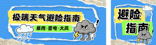极端天气避险指南公众号双封面 模板ID:s8594