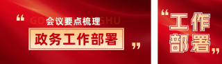 政务会议工作总结公众号双封面 模板ID：s9065