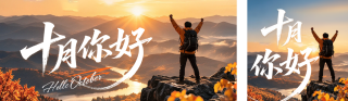 十月你好文艺励志公众号双封面 模板ID:s9137