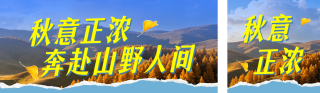 秋季旅游攻略实景公众号双封面 模板ID：s9174